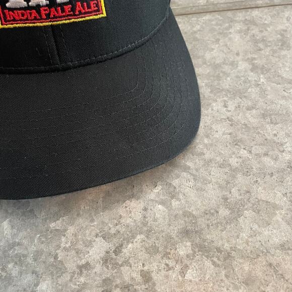 Lagunitas IPA India Pale Ale Embroidered Hat Fitted Cap Black S M Stretch Beer - Picture 3 of 9